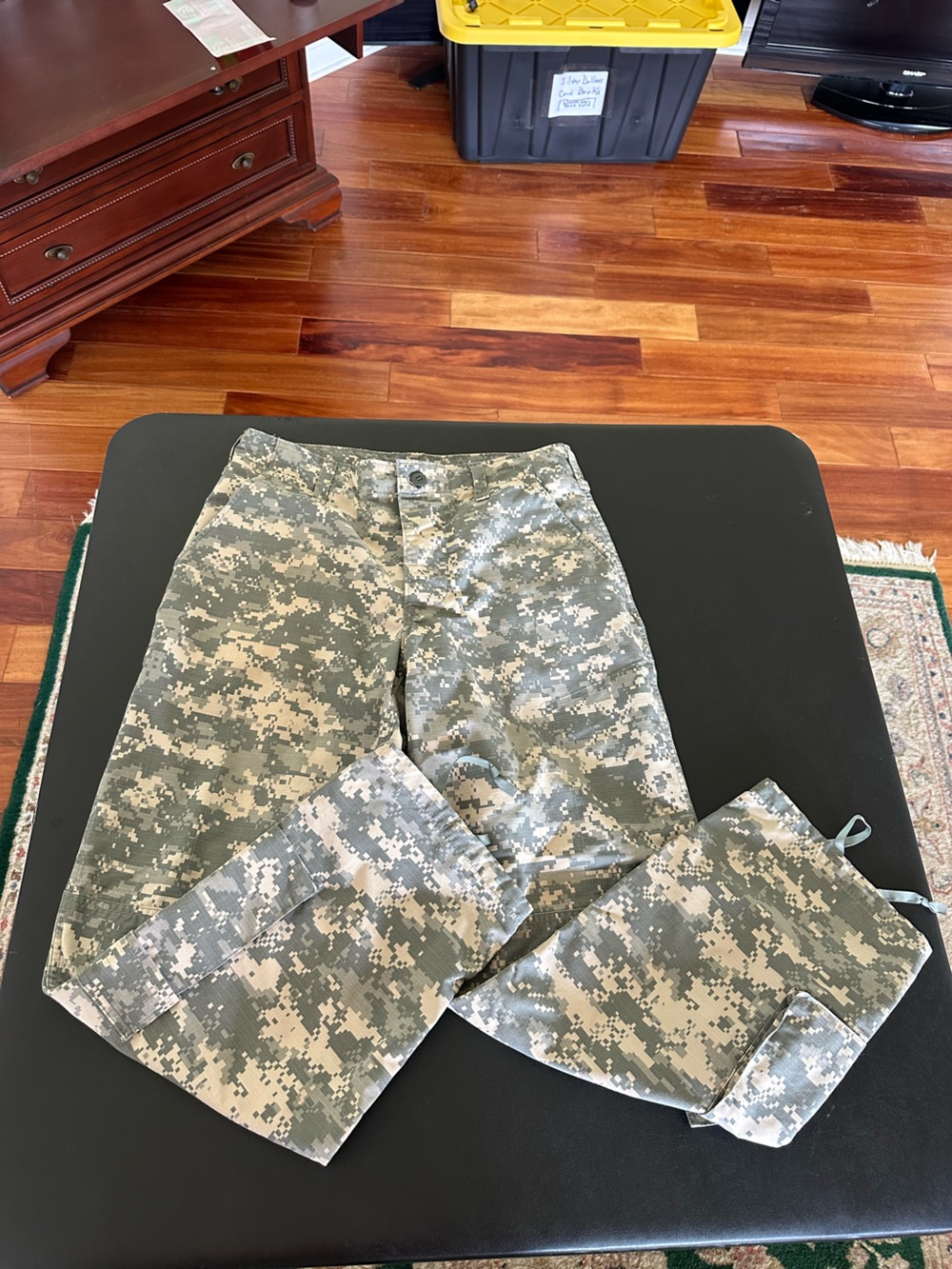 Men's Digital Camo Tactical Pants - Green/Beige Size Small/X-Short